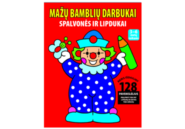 Knyga MAŽŲ BAMBLIŲ DARBUKAI: SPALVONĖS IR LIPDUKAI, 1 vnt.