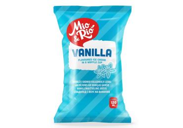 Valgomieji ledai MIO&RIO, vanilės skonio, 65 g