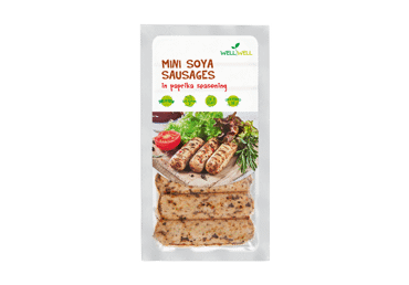 Mini soy sausages with peppers WELL WELL, 180 g