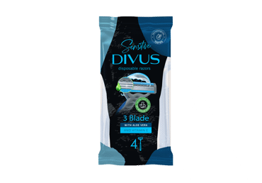 Vyriški vienkartiniai skustuvai DIVUS3, 5 vnt., 4 vnt.
