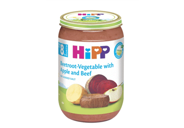 Organic beetroot, vegetable, apple and beef puree HIPP (from 8 months), 220 g