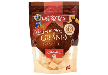 Kietasis ROKIŠKIO sūris GRAND, 37 % rieb. s. m., 100 g