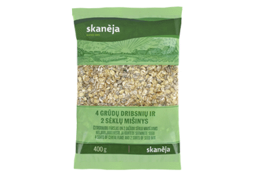 Хлопья из 4 злаков и 2 семян SKANĖJA, 400 г