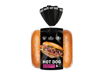 Размороженные булочки HOT DOG, 6 шт., 300 г