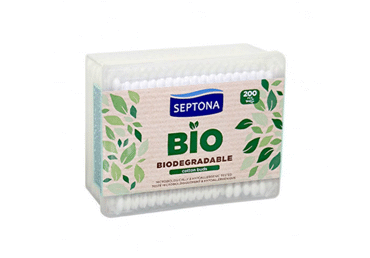 Higieniniai vatos pagaliukai SEPTONA BIO, 200 vnt., 200 vnt.