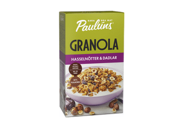Granola PAULUNS su lazdynų riešutais ir datulėmis, 450 g
