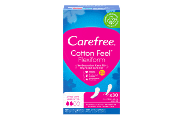 Higieniniai įklotai CAREFREE COTTON FLEXIFORM (bekvapiai), 30 vnt.