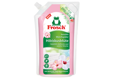 Skalbinių minkštiklis FROSCH SENSITIVE, 40 skalbimų, 1,5 l, 1 l