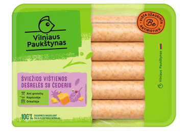 Fresh chicken sausages with cheddar, 400 g