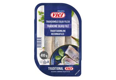 Tradicinė silkių filė VIČI aliejuje, 400 g