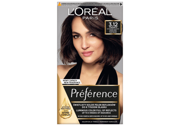 Plaukų dažai L'OREAL PREFERENCE 3.12, 1 vnt.