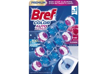 WC valiklis-gaiviklis BREF Color Auto Active Flower, 3x50 g