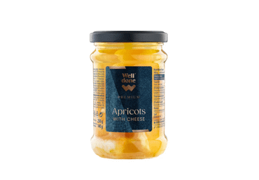 Šviežiu sūriu įdaryti abrikosai WELL DONE PREMIUM, 250 g