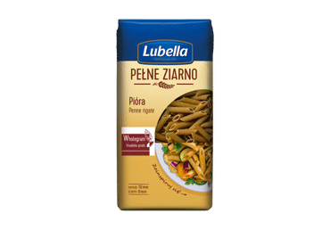 Pilno grūdo makaronai LUBELLA PENNE (vamzdeliai), 400 g