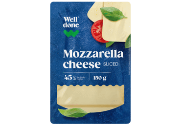 Mocarela WELL DONE, 45 % rieb. s. m., 150 g