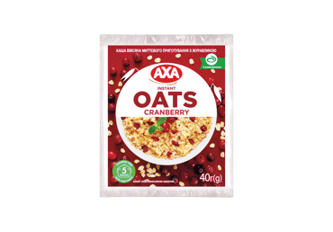 Oat flakes porridge AXA with cranberries, 40 g