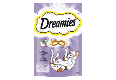 Cat treat DREAMIES with duck, 60 g