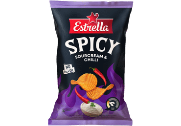 Bulvių traškučiai ESTRELLA SPICY, griet. ir aitr. papr. sk., 115 g