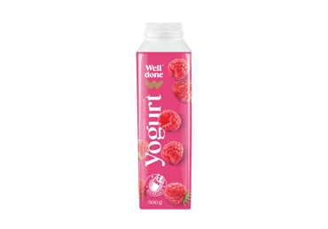 Jogurtas WELL DONE, aviečių sk., 2 % rieb., 500 g