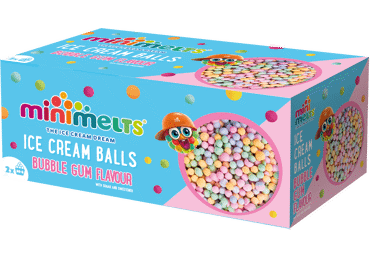 Ledų rutuliukai MINI MELTS, kramtomosios gumos skon., 100 g