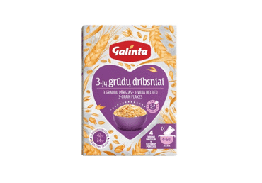 Trijų grūdų dribsniai GALINTA, 4 x 60 g, 240 g