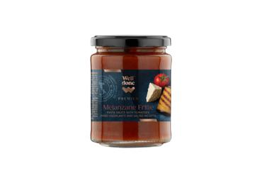 Makaronų padažas su pomidorais, keptais baklažanais ir sūdyta rikota WELL DONE PREMIUM, 300 g