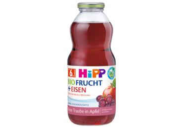 Obuolių ir vynuogių sulčių gėrimas HIPP (nuo 6 mėn.), 500 ml