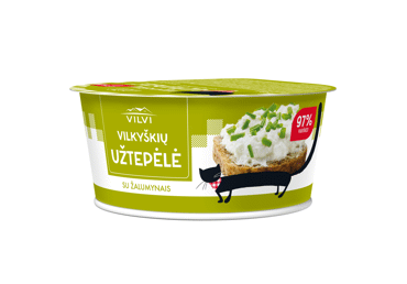 Varškės užtepėlė su žalumynais VILVI 18% rieb., 150 g