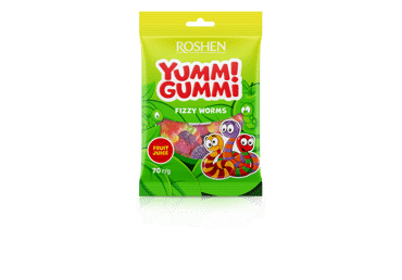 Guminukai ROSHEN YUMMI GUMM WORMS, 70 g