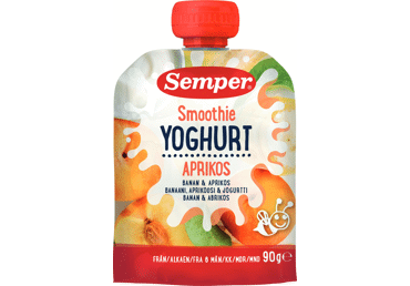 Jogurto ir abrikosų tyrė SEMPER, nuo 6 mėn., 90 g