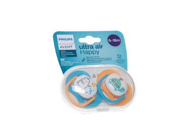Silikoninis čiulptukas PHILIPS AVENT ULTRA AIR N2, 6-18 mėn., 2 vnt.