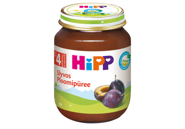 Ekologiška slyvų tyrelė HIPP, nuo 4 mėn., 125 g