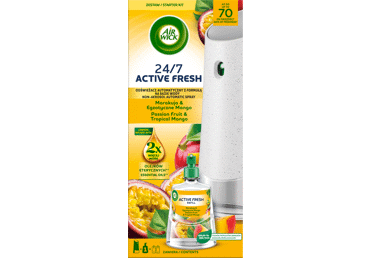 Automobilio oro gaiviklio papildymas Air Wick Active Fresh Mango, 228 ml