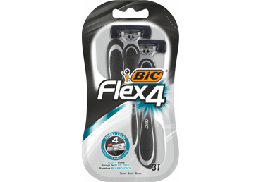 Vyriškas vienkartinis skustuvas BIC FLEX4, 3 vnt., 3 vnt.