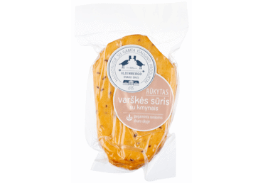 Rūkytas varškės sūris su kmynais, 8,9 % rieb., 400 g