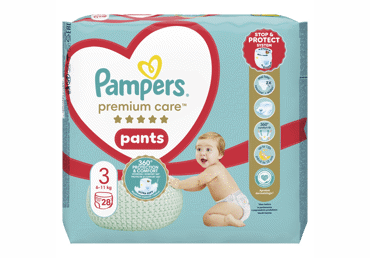 Sauskelnės-kelnaitės PAMPERS Premium Care Pants, Carry Pack, 3 dydis, 28 vnt.