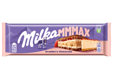 Молочный шоколад MILKA со вкусом клубничного чизкейка, 300 г