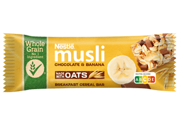 Батончик NESTLE MUSLI с молочным шоколадом и бананами, 35 г