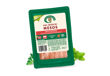 Boiled beef sausages KAI NORISI MĖSOS, a. r., 280 g