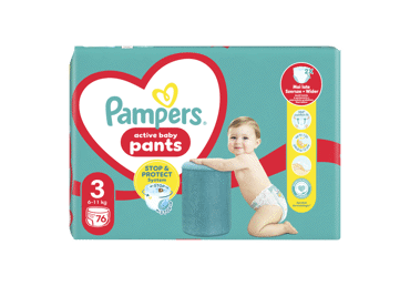 Sauskelnės-kelnaitės PAMPERS Pants, Giant Pack, 3 dydis, 76 vnt.