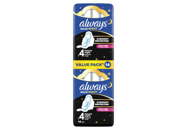 Higieniniai paketai ALWAYS Maxi, Secure Night, S4, 14 vnt.