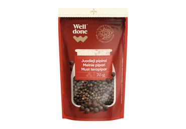 Juodieji pipirai žirneliais WELL DONE, 70 g
