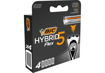 Vyriško skustuvo galvutės BIC FLEX5HYBRID, 4 vnt.