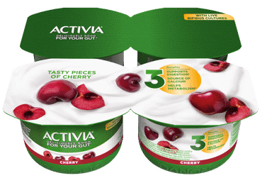 Jogurtas su vyšniomis ACTIVIA, 4 x 120 g, 2,9 % rieb., 480 g