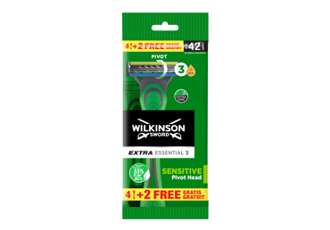 Vyr. vienkartiniai skustuvai WILKINSON EXTRA3SENSIT, 6 vnt.