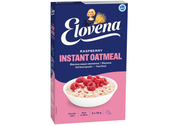Avižinė košė ELOVENA su avietėmis, 210 g