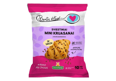 Šald. įvairiagrūdžiai sviest., mini kruasanai BEATOS VIRTUVĖ, 350 g