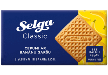Cookies SELGA, banana flavor, 180 g