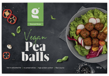 Veganiški žirnių kukulaičiai GOURMET GREEN, 160 g
