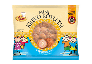 Замороженные мини котлеты по-киевски с маслом, сыром TAUTŲ RECEPTAI, 400 г